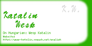 katalin wesp business card